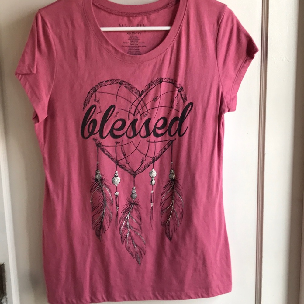 Pink Blessed T shirt XL